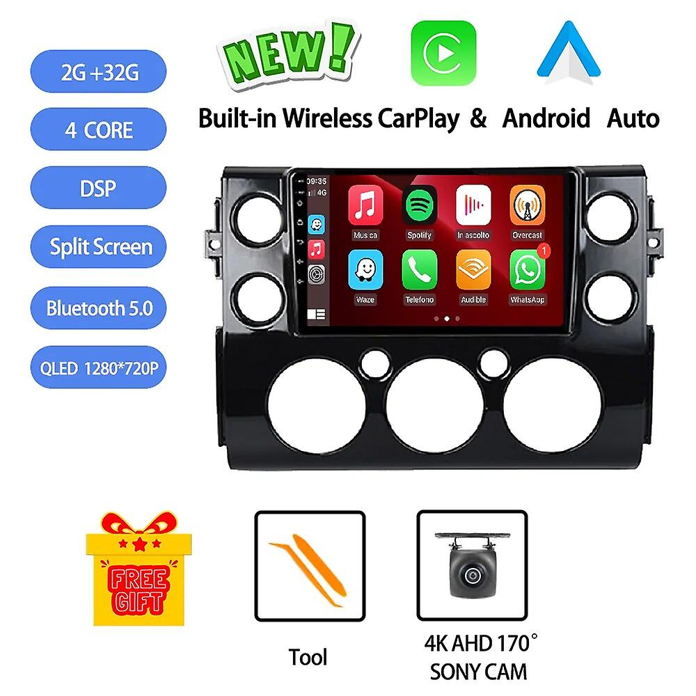 Android 13 For Toyota Fj Cruiser 2006 - 2019 Car Radio Stereo Multimedia Video Player Navigation Gps Wireless Carplay Dsp Rds
