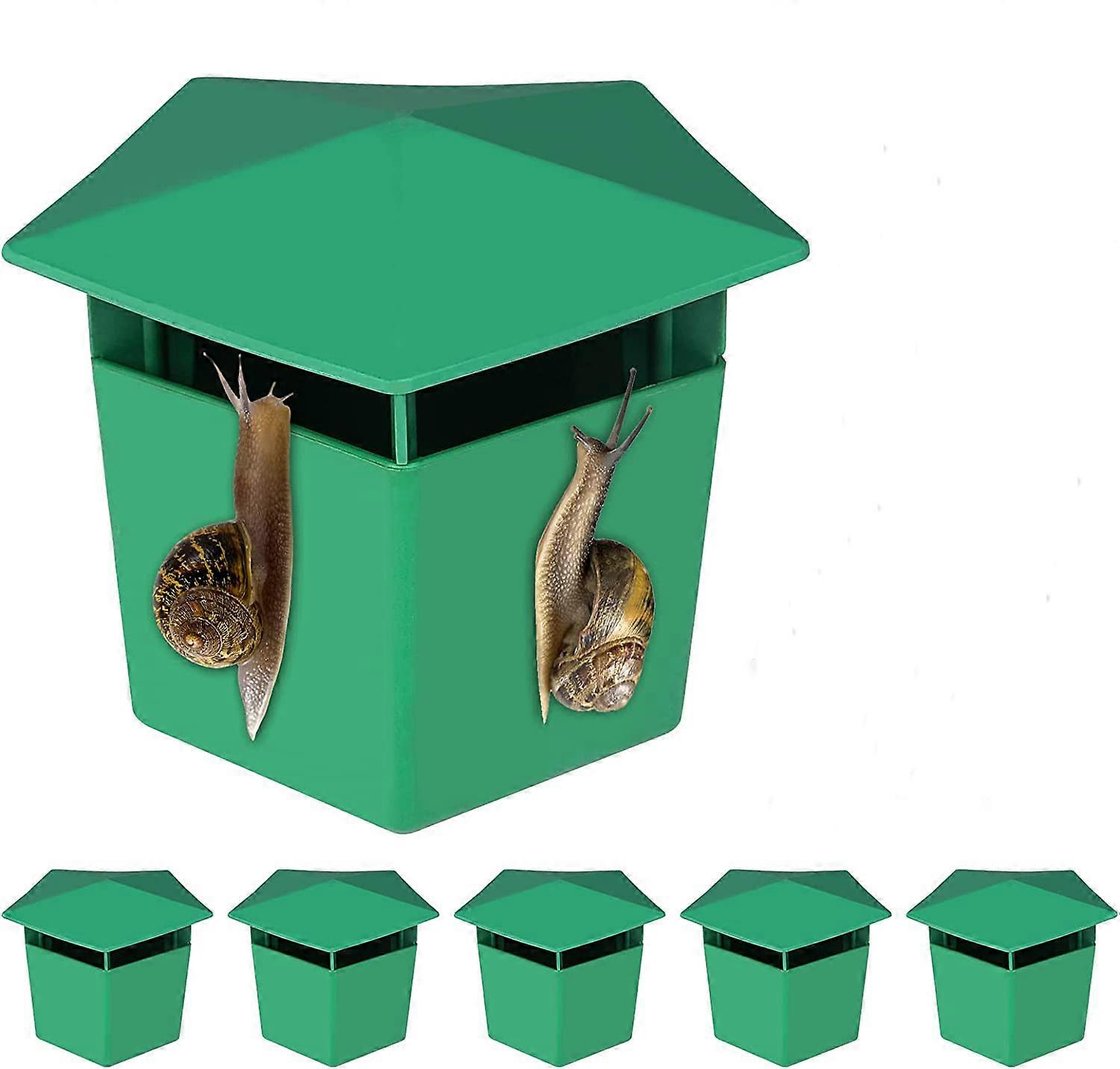 6pcs Natural Snail Traps, Beer Traps, Snail Slug Traps, Green Eco-friendly Snail Catcher, Boxed Snail Trap with Digging Tools and Gloves