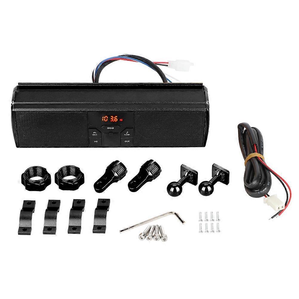 Motorcycle Modification Handle Bar Audio System Anti Side Water Proof Sound System(Black) NO.91033