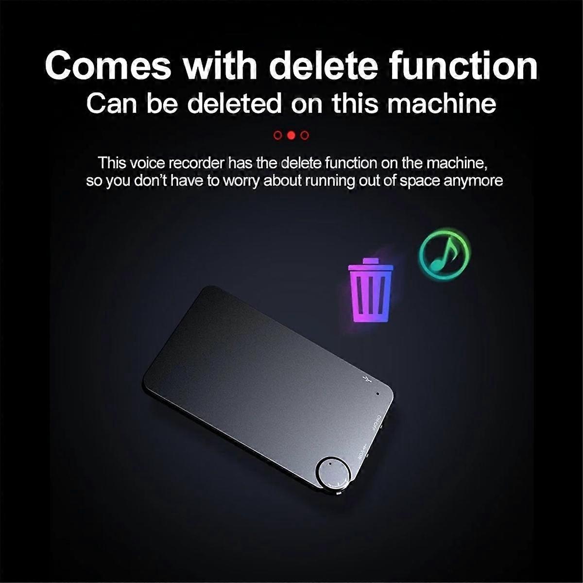 Ultra-Thin Noise Reduction Recorder Mini Digital Recorder Professional Portable Recorder for Classes, Meetings 8G Memory