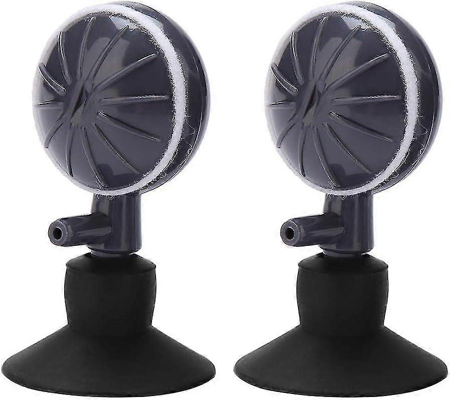 2 Pack Air Stone Discs with Suction Cup Bubble Air Stone Diffuser Rotary Adjustable Oxygen for Aquar