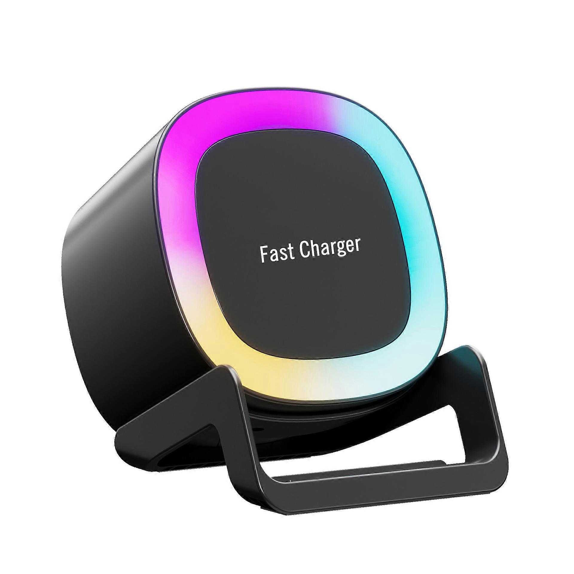 Creative Wireless Bluetooth Speaker with wireless charging Phone holder RGB Light