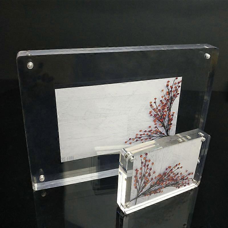 Special 8 inch acrylic photo frame table sign A5 crystal table transparent magnetic table card table