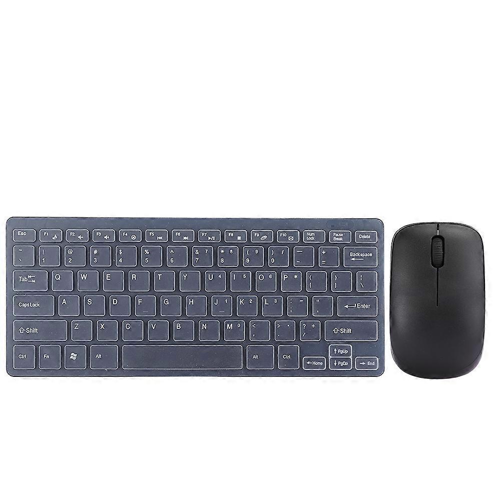 2.4G Wireless Keyboard Mouse Set with Keypad Protector USB Receiver for Notebook Office Gaming Plug and Play(Black K‑03)