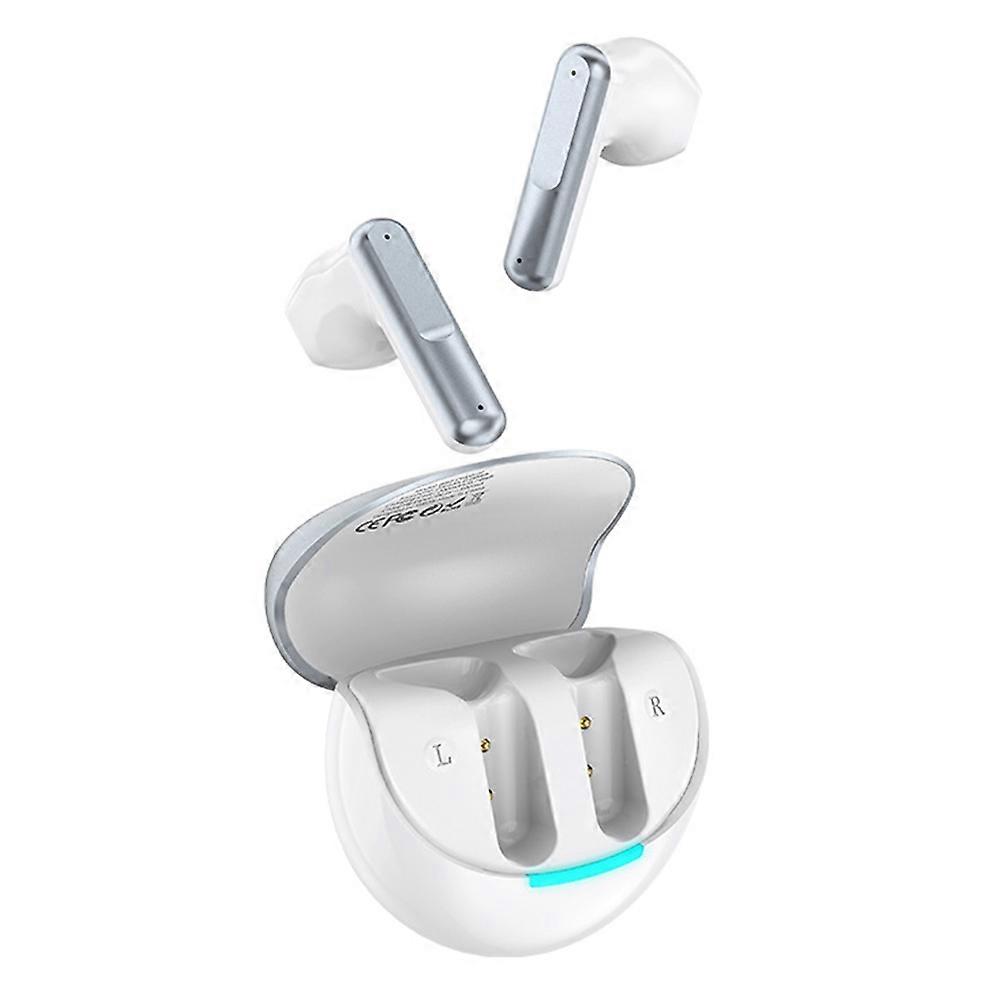 W61 Bluetooth 5.3 Semi-in-ear Bluetooth Headphone Stereo Sound Wireless Earphones - White