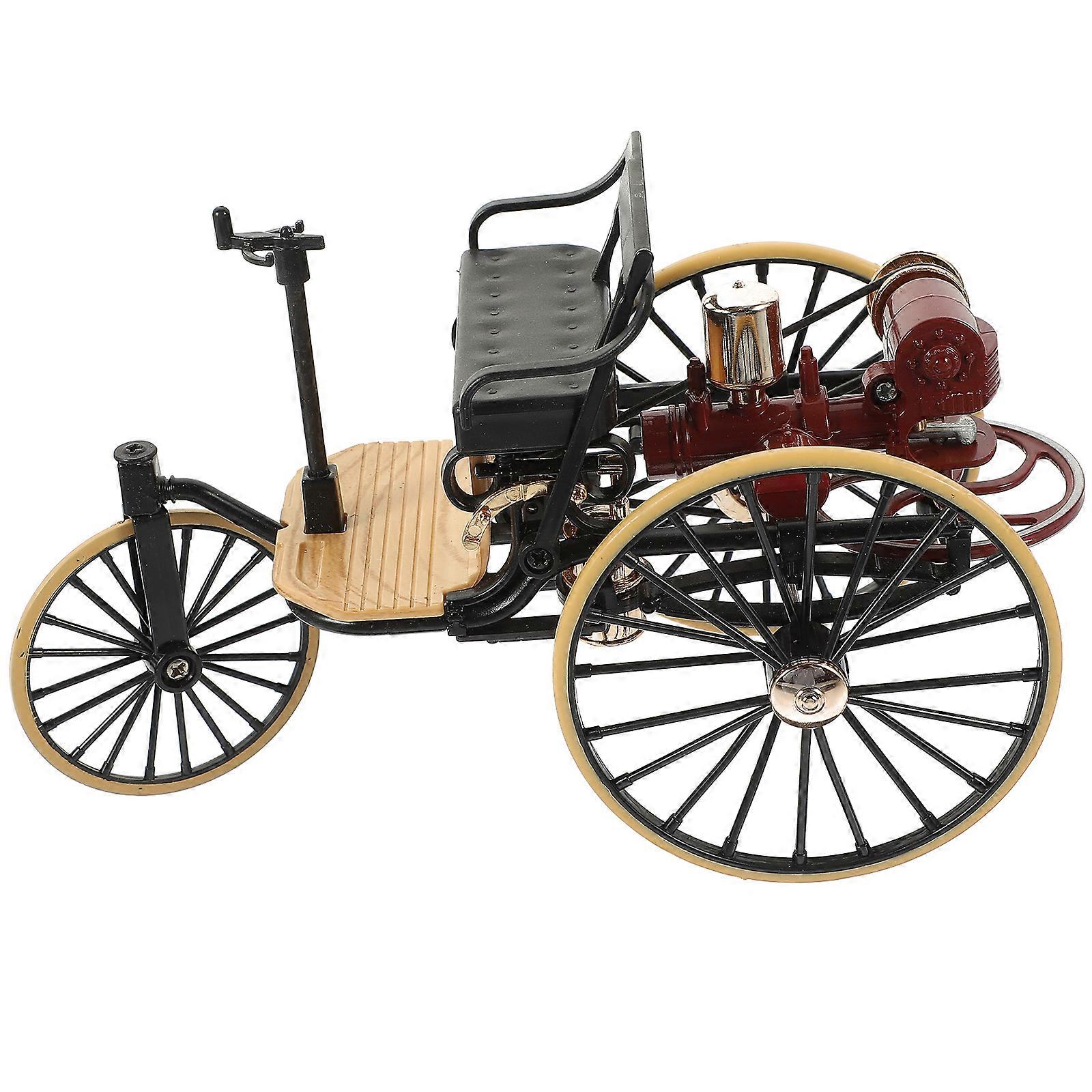 Vintage Tricycle Model Decor Vintage Tricycle Ornament Home Desktop Tricycle Practical Crafts(1:12)