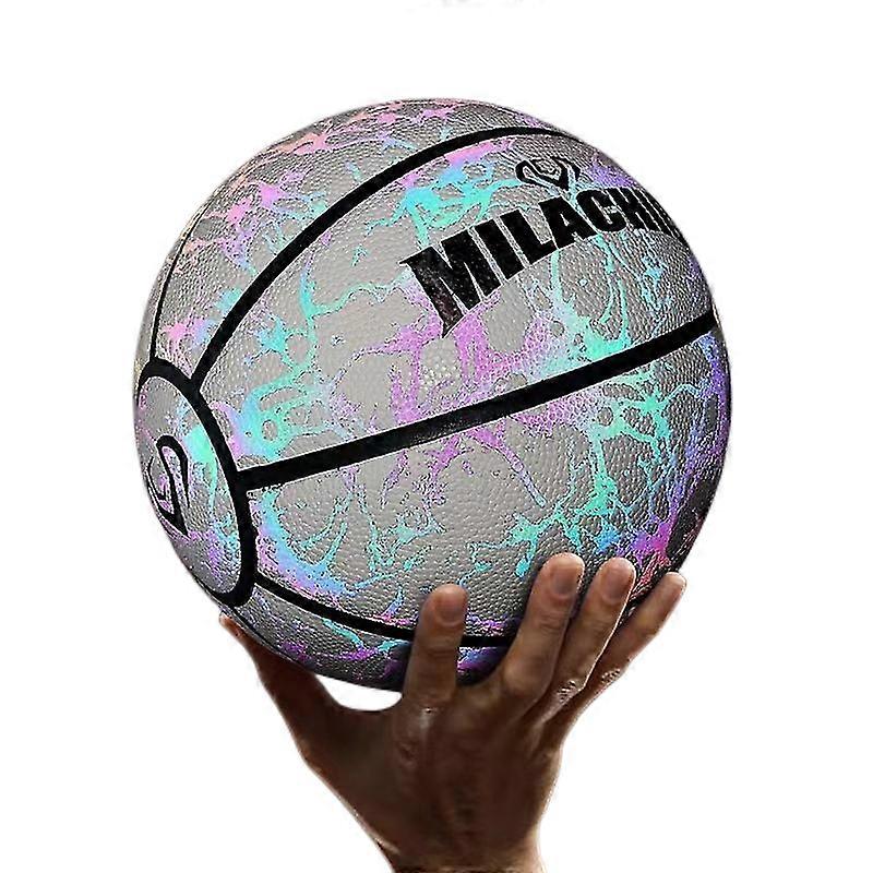 Réfléchissant basket-ball veilleuse fluorescent basket-ball n ° 7 compétition professionnelle standard basket-ball résistant à l’usure