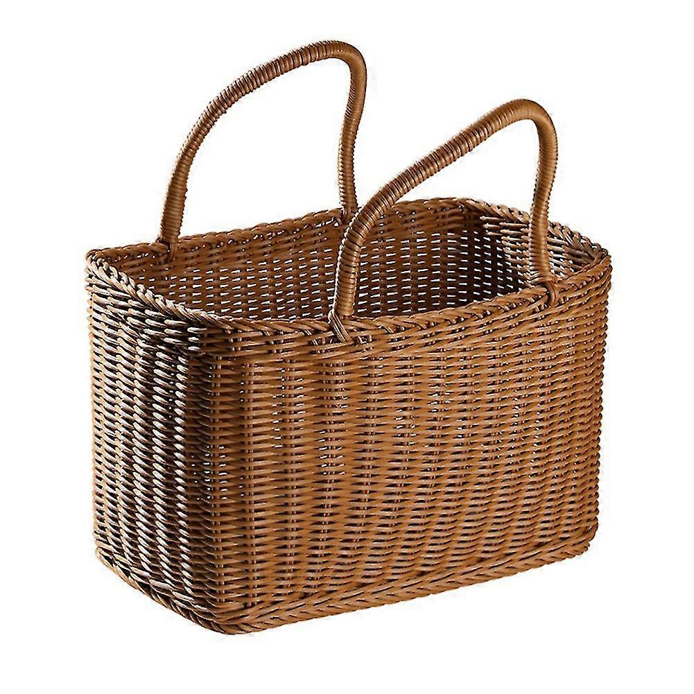 Home Shopping Basket Hand Vegetable Basket Decorative Woven Basket Flower Arrangement Basket Imitat