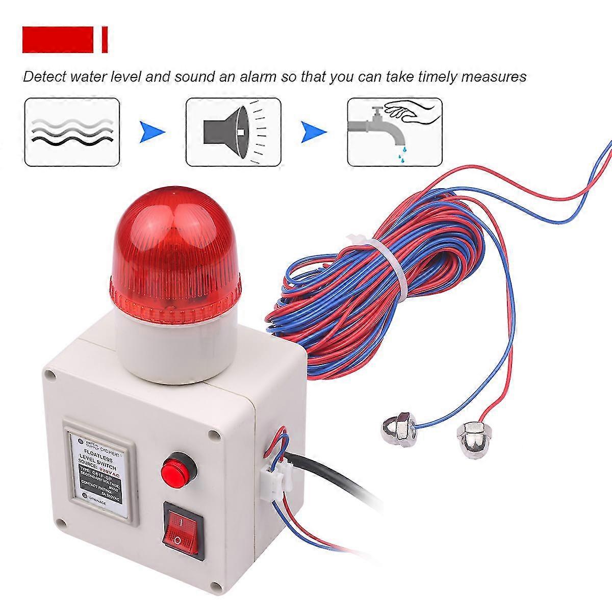 Détecteur D'Eau Intelligent – Alarme Niveau Réglable Avec Voyant Rouge