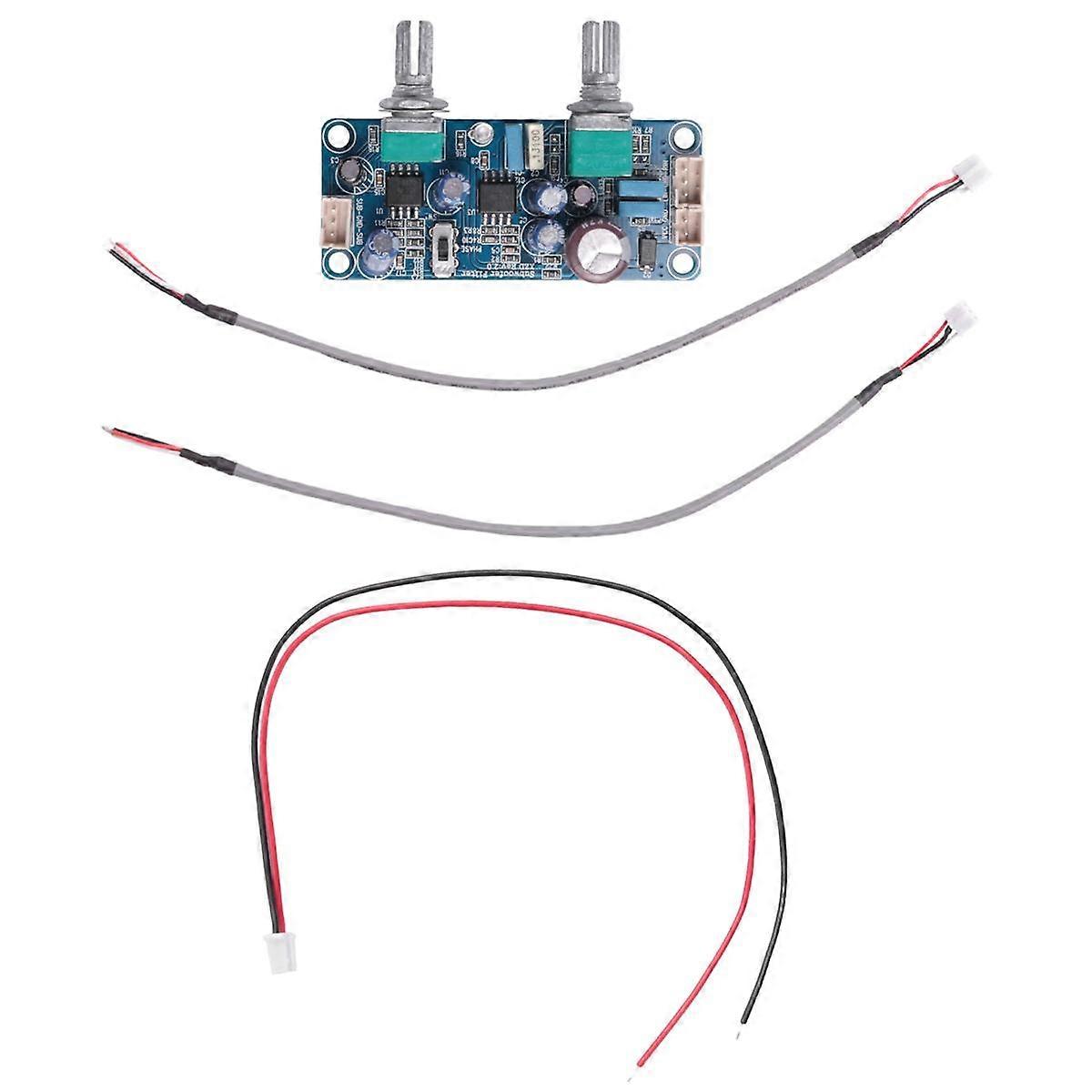 Low Pass Filter Bass Subwoofer Preamp Amplifier Board Single Power DC 9-32V Preamplifier with Bass