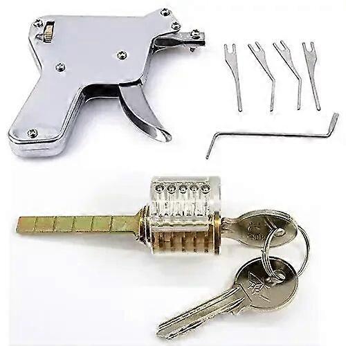 Set combinat de deschidere a încuietorii ușii Set de instrumente de deblocare Set transparent de instrumente de antrenament cu lacăt