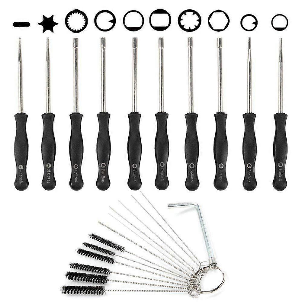Carburetor Adjustment Tool with Carburetor Cleaning Brush Needle for Common 2 Cycle Small Engine Tr