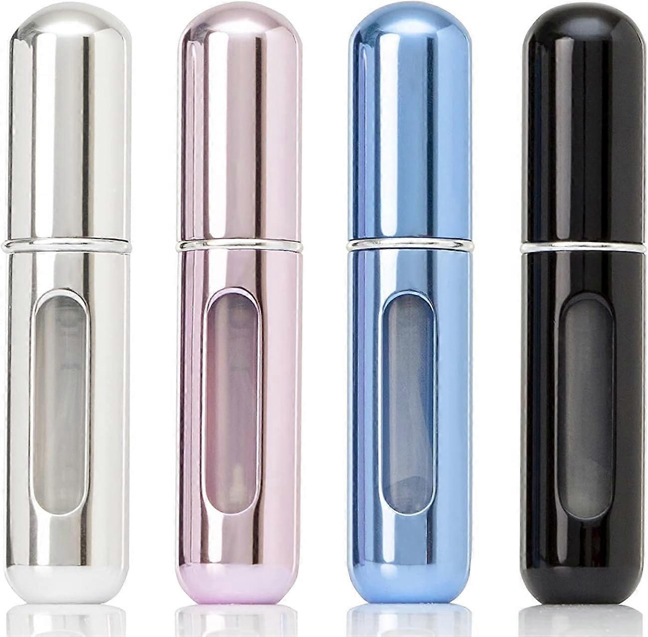 4PCS Refillable Perfume Atomizer Bottle, Travel Perfume Mini Spray Bottles, Cologne Dispenser , Portable Empty Perfume Spray Bottle, Container with Ba