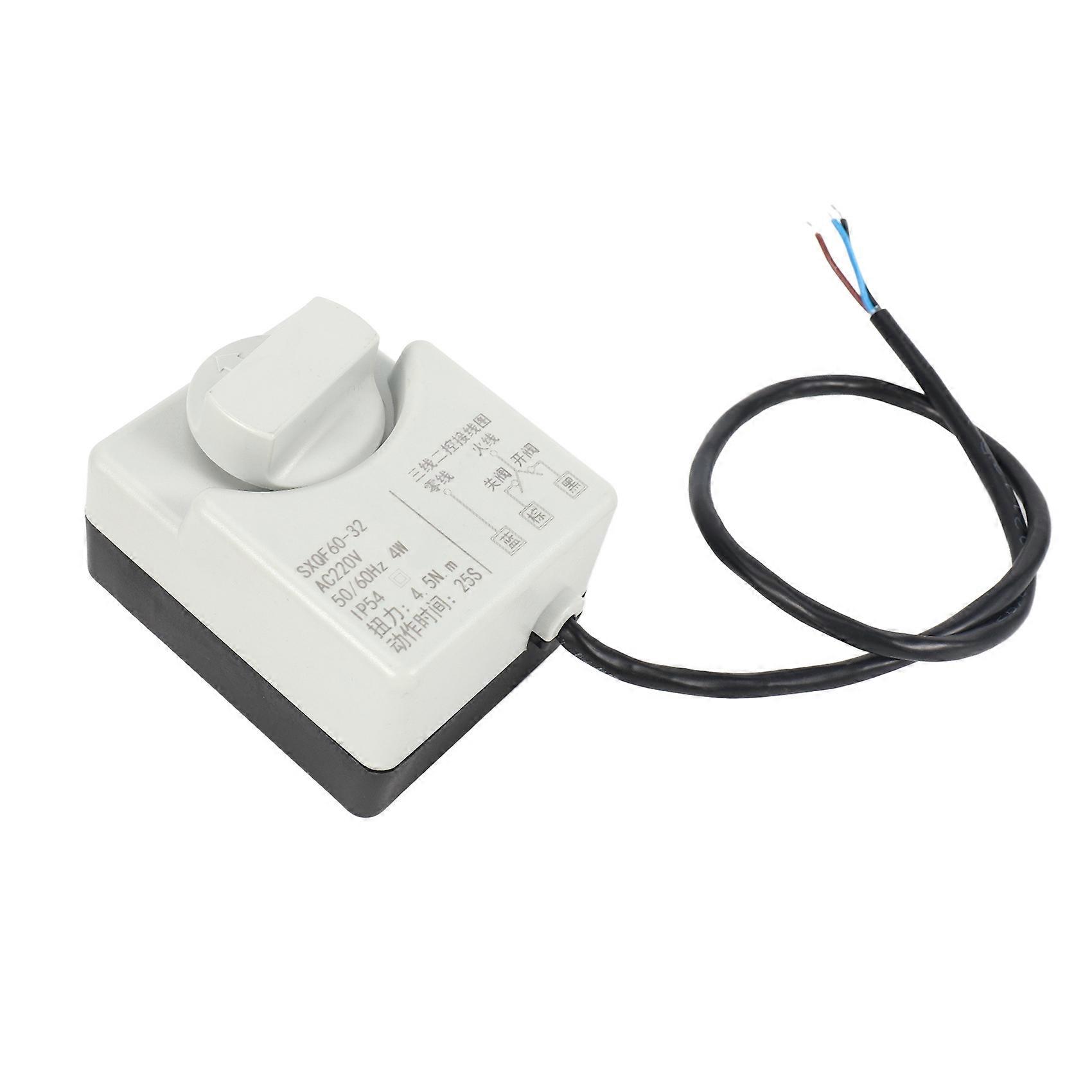 Ac220V Dn25 2 Way 3 Wires Motorized Ball Valve Electric Actuator With Manual Switch