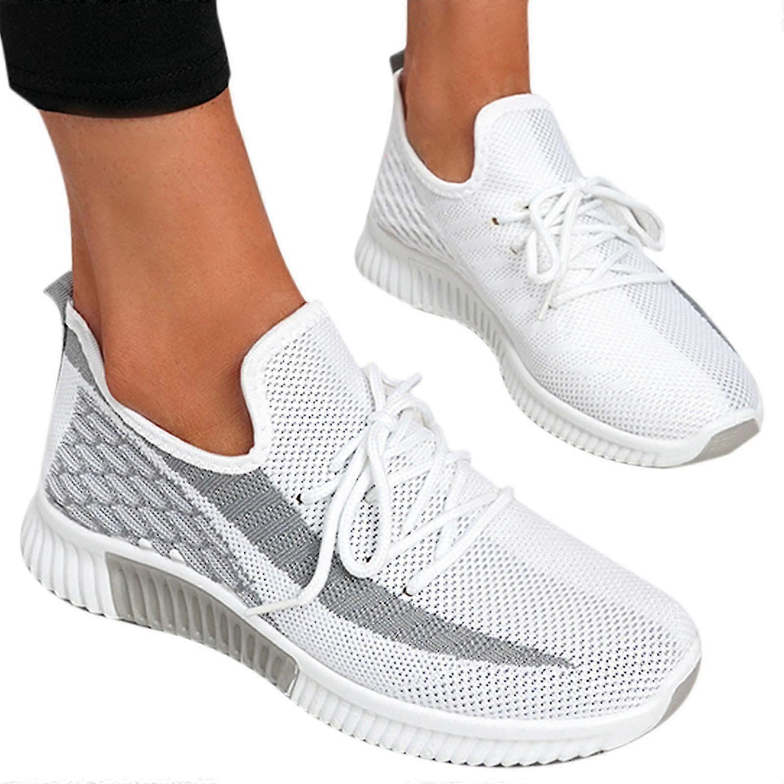 Naiset Pitsi ylös mesh neulotut kouluttajat Urheilu Lenkkarit Kengät