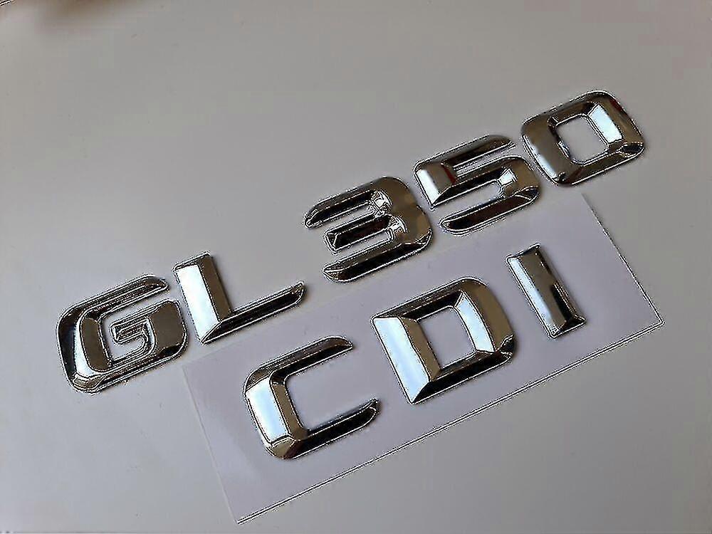 Gl350 Cdi Silver / Chrome Letter Number Rear Boot Badge Emblem Gl Class Mercedes