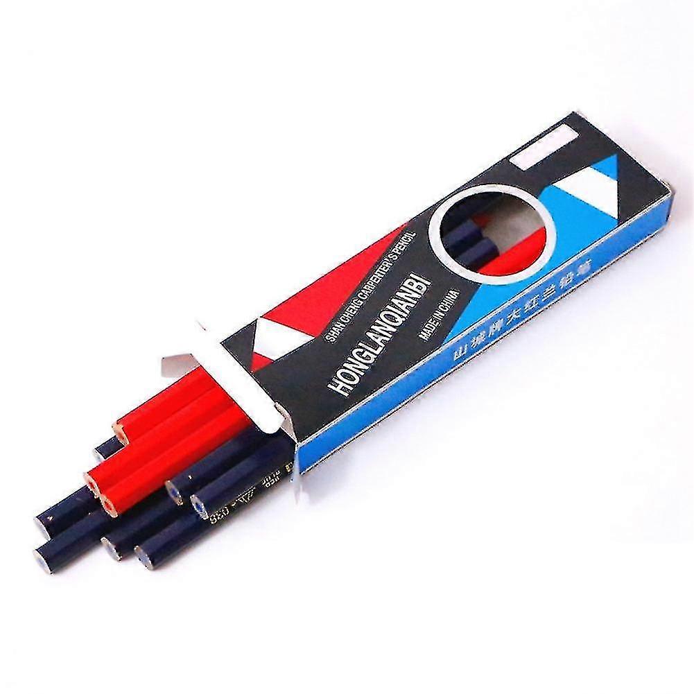 Compatible Withcompatible With10pcs/box Of Red And Blue Double-end Woodworking Pencils