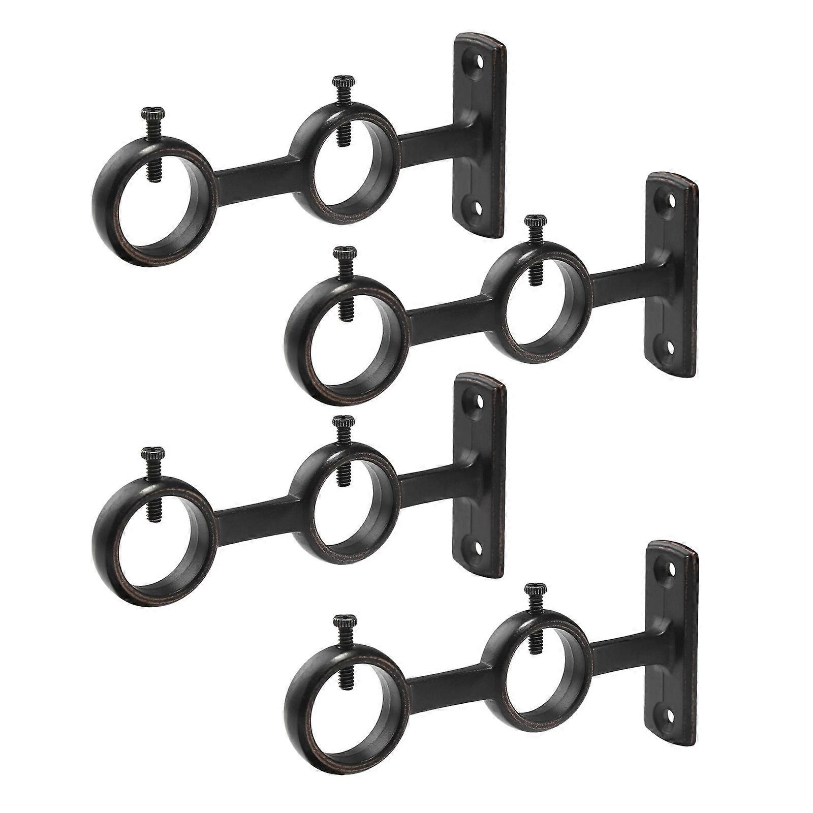 Curtain Rod Bracket Sturdy Adjustable Double Curtain Rod Brackets Curtain Rod Holders for Diameter