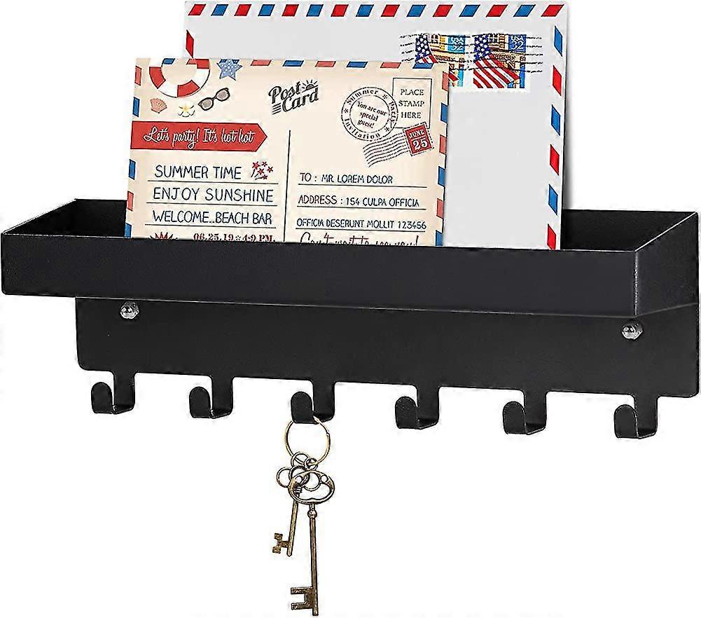 Key Board, Key Holder Wall, Metal Key Board With Heilwiy Shelf, Key Hook Hanger Organizer Shelf
