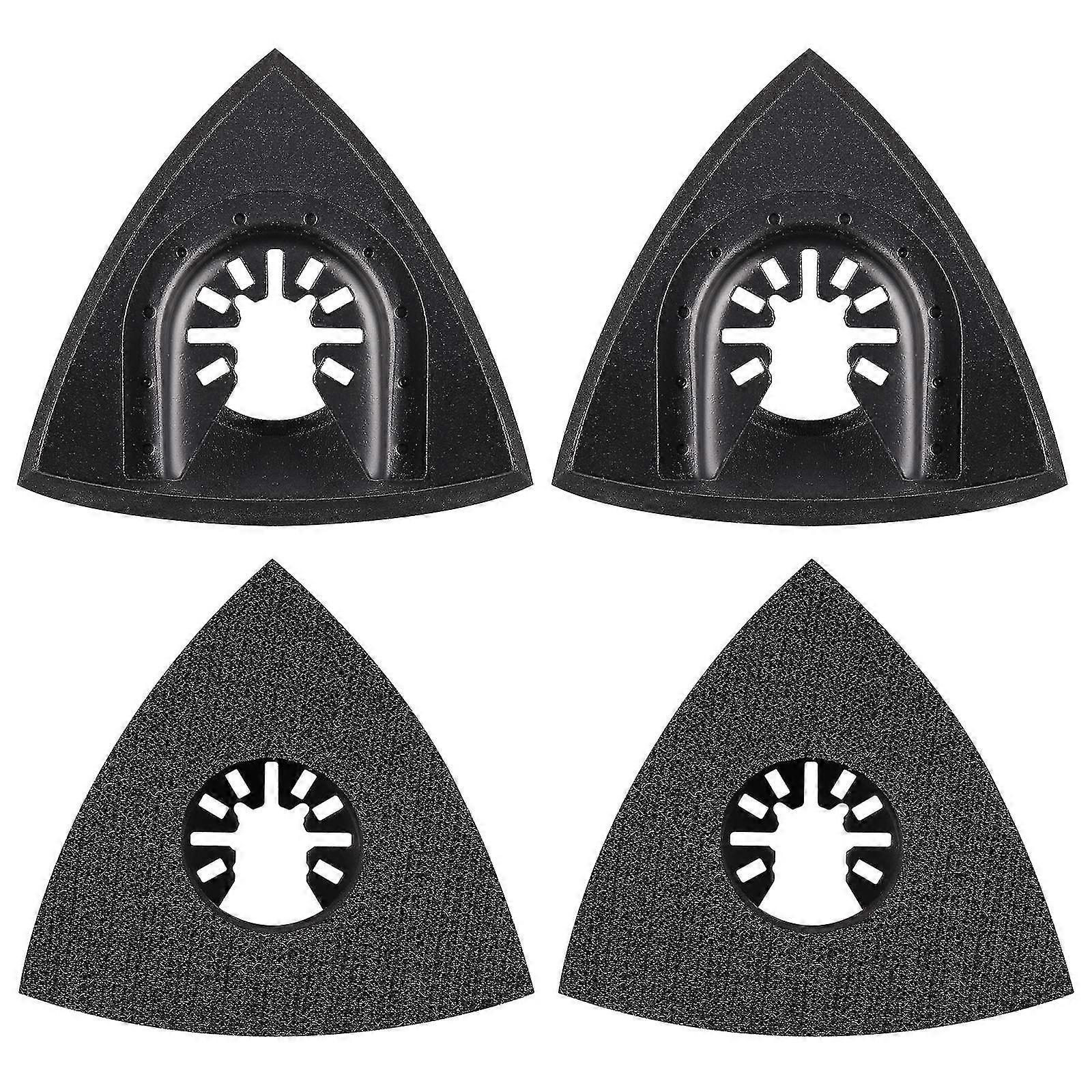 4pcs 80mm Triangular Sanding Pads Multi-tool Attachment Pad, Multi-tool Blade