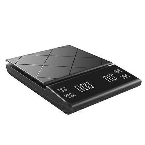 Household Kitchen Scale Hand-Made Coffee Electronic Scale With Timer (Black)