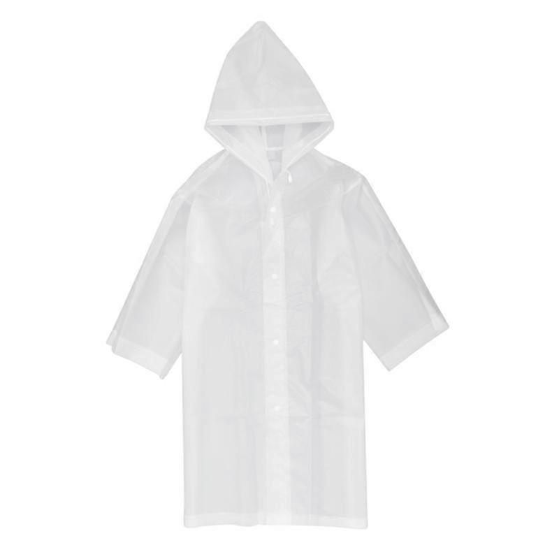 Kid Raincoat Simple Eva Thickened Translucent Raincoat For Girl Kid Child (white)