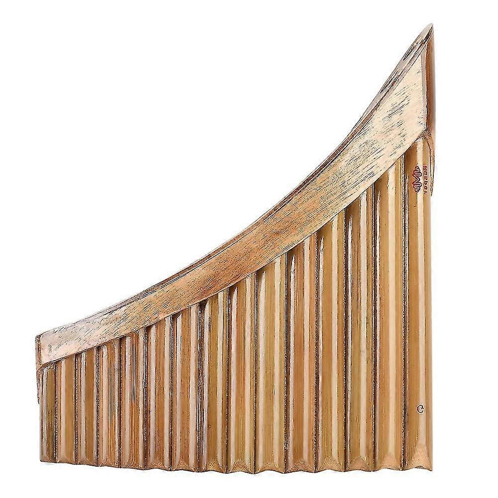 Flute 15 Pipes Natural Bamboo Wind Instrument Panpipe G Key Panpipe Handmade Woodwind Instrument F
