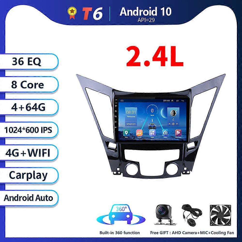 T8 For Hyundai Sonata 6 YF 2009 - 2015 Car Radio Multimedia System Navigation GPS Stereo Android Auto Carplay No 2 Din DVD
