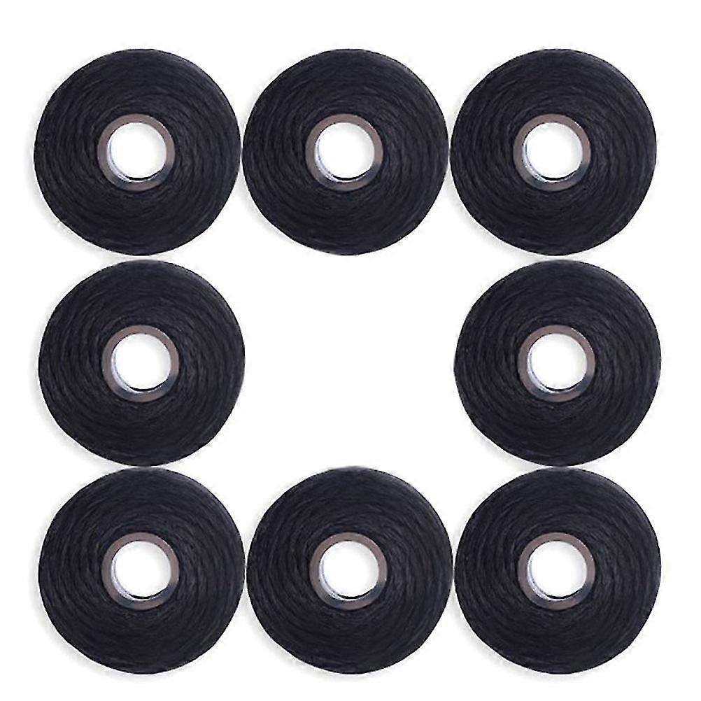 8 Pack 50m Bamboo Charcoal Dental Flosser Built-in Spool Wire Toothpick Flosser Dental Floss Replacement Core Mint Flavor (black)