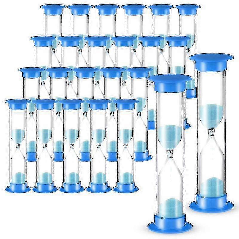 24 Pcs 2 Minute Sand Timer 2 Minute Timer Kids Timer Hourglass Acrylic Covered Hourglass Sand Clock