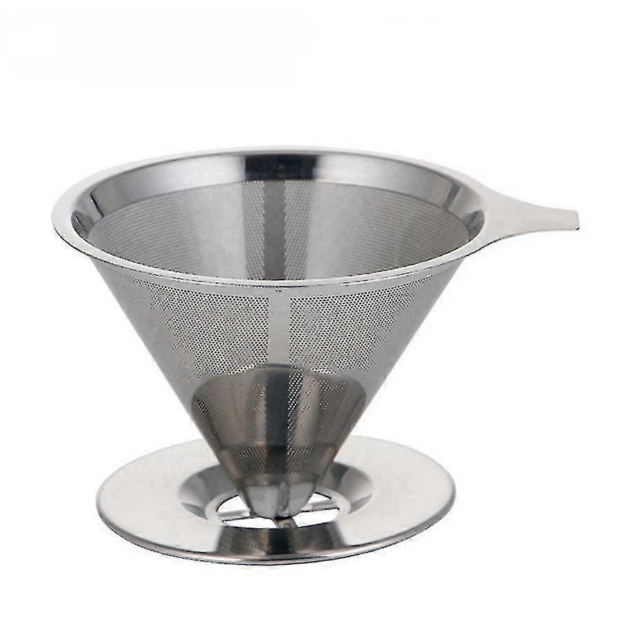 Kaffeemaschine Edelstahl Kaffeefilterhalter Wiederverwendbare Hand Tropf Filter Kaffeekörbe