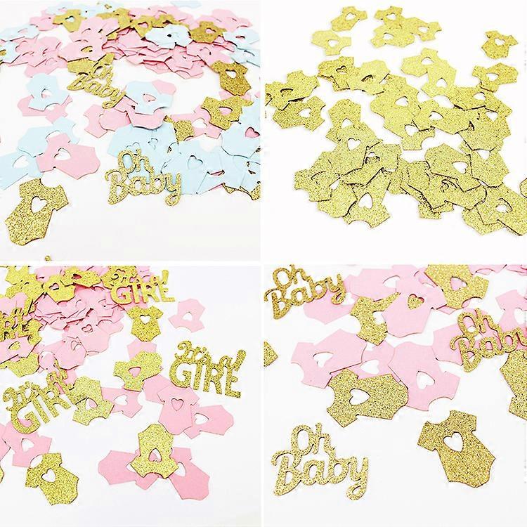 婴儿欢迎学校五颜六色的小衣服桌面装饰品五彩纸屑婴儿送礼会礼品包装