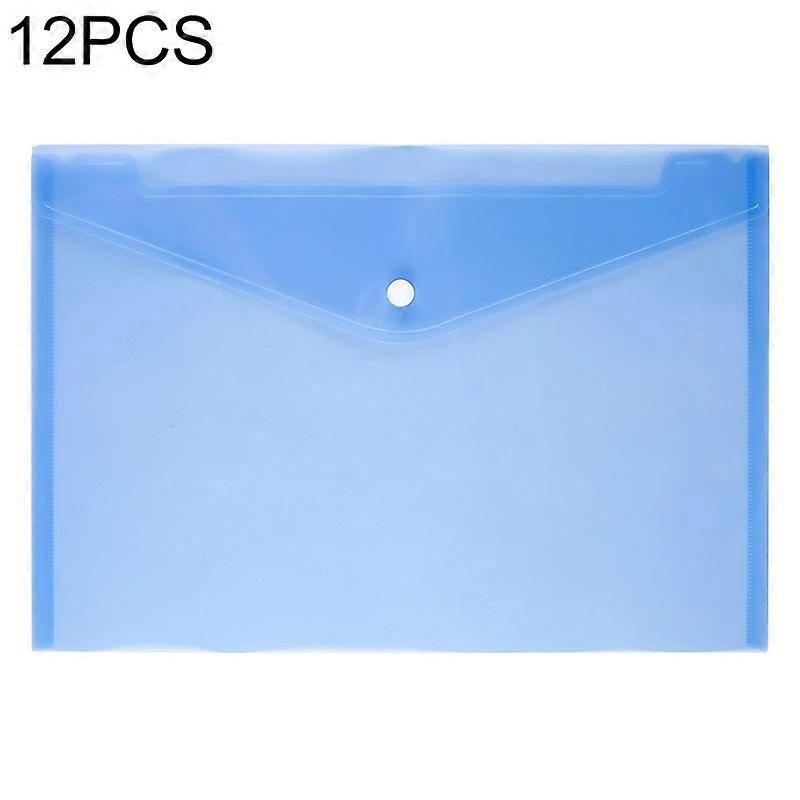 12 PCS A4 Clear Document Bag Paper File Folder Stationery School Office PP Case
