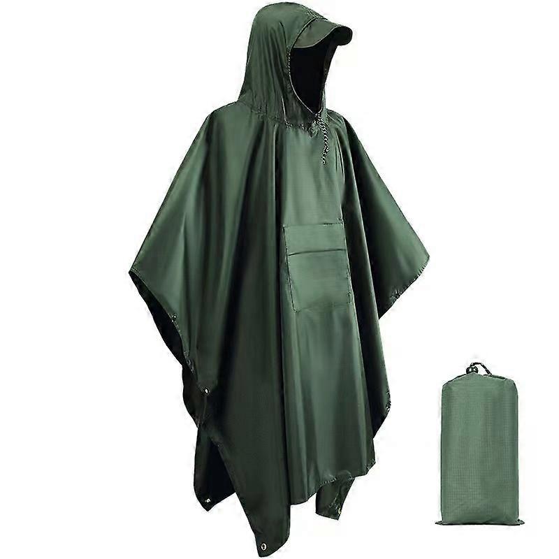 Poncho de chuva impermeável sólido, capa de chuva com capuz reutilizável, jaqueta de chuva unissex com bolso