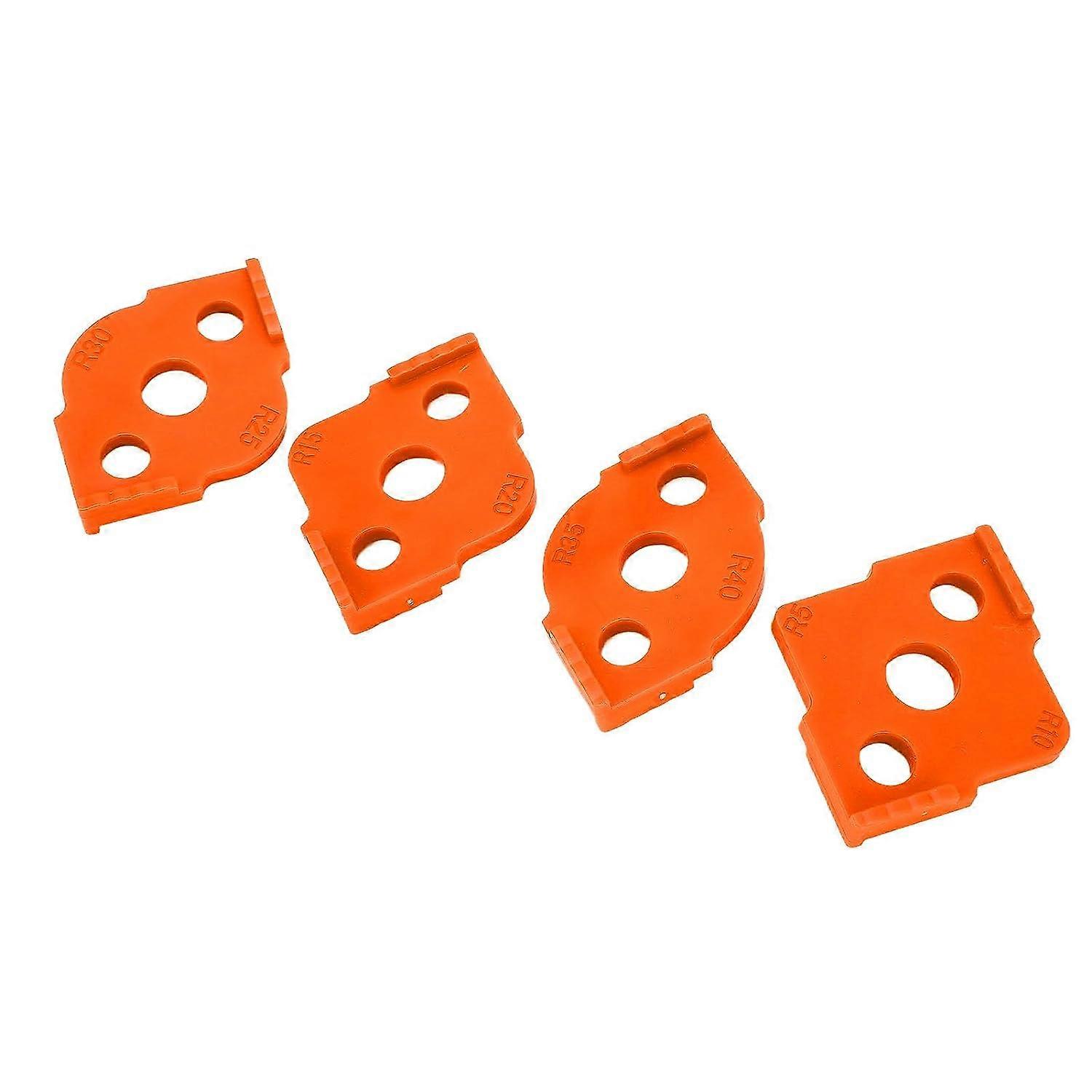 R Angle Template, 4 Pieces 3 Hole Mount ABS Plastic Round Angle Finder Impact Resistance for Right Angle Photo Frame (Blue)