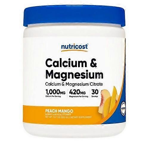 نوتريكوست سترات الكالسيوم مسحوق سترات المغنيسيوم الخوخ والمانجو ، 1000 مجم / 420 مجم ، 30 حصة