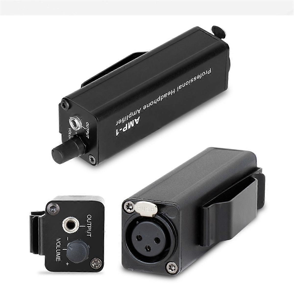 Portable Headphone Converter Xlr to 3.5mm Headphone Amplifier Converter with Aluminum Alloy Body fo