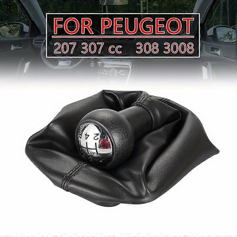5 Speed Car Gear Shift Knob With Gaiter Boot Complete Fit For Peugeot 207 307 CC 308 406 For CITROEN C3 C4 C5