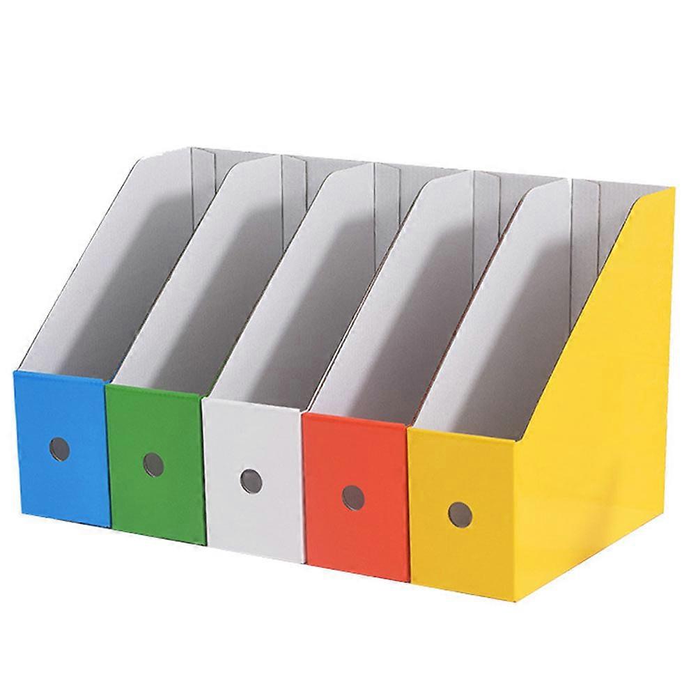 1 Set of File Document Storage Rack Desktop Bookshelf Office Files Books Holder