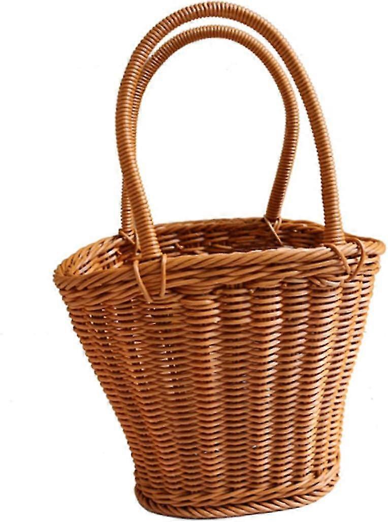 Woven Picnic Basket with Lid - Perfect for Laundry, Wedding, and Gift Storage