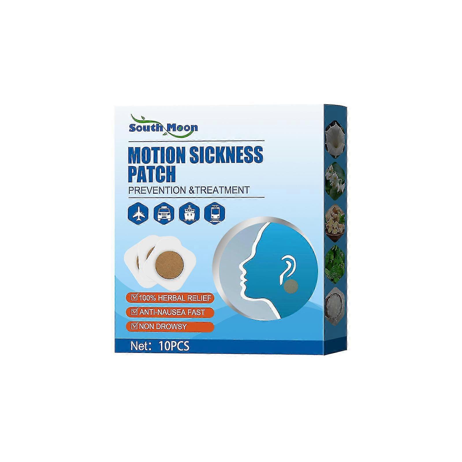10Pcsbox Tinnitus, Seasickness, Headache, Nausea, Behind-The-Ear Patches For Adults And Children
