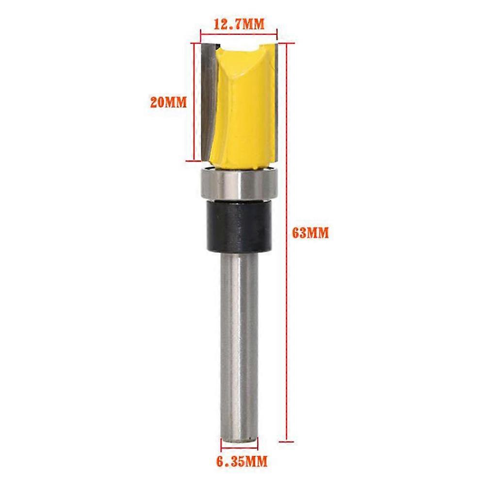 1/4" Shank Pattern/Flush Trim Router Bit Woodwork Tongue and Groove Set Slotting Tool