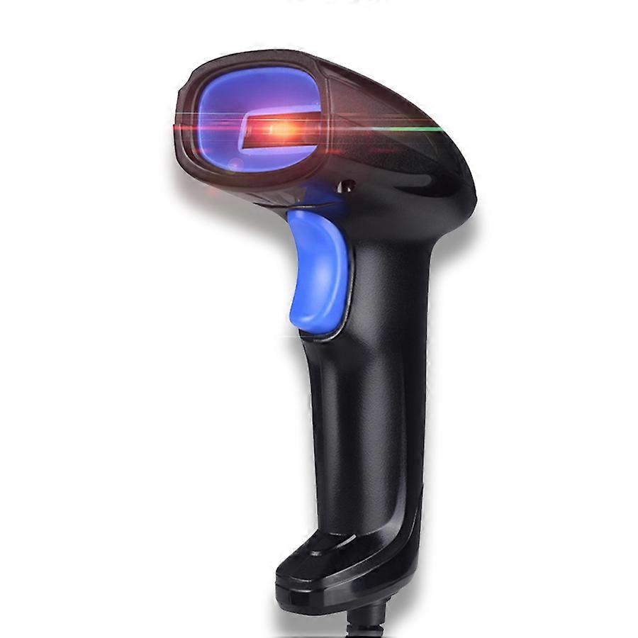 Handheld 1D Laser CCD Barcode Scanner - Decodes Code 128, EAN-13, UPC-E, UCC/EAN-128, GS1 and All 1D Barcodes