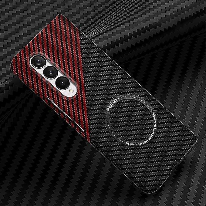 Z Fold 5 Carbon Fiber Case Compatible with Magsafe, Compatible with Magsafe Galaxy Z Fold 5 Carbon Case Slim Protective Case