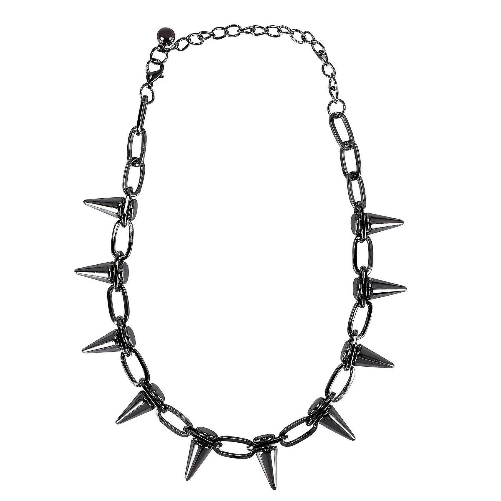 Metal Studs Rivets Punk Goth Necklace Choker Collar