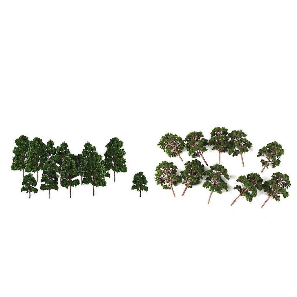 30x Model Cedar Trees + 10x Banyan HO Train Railway Diorama Layout Scenery