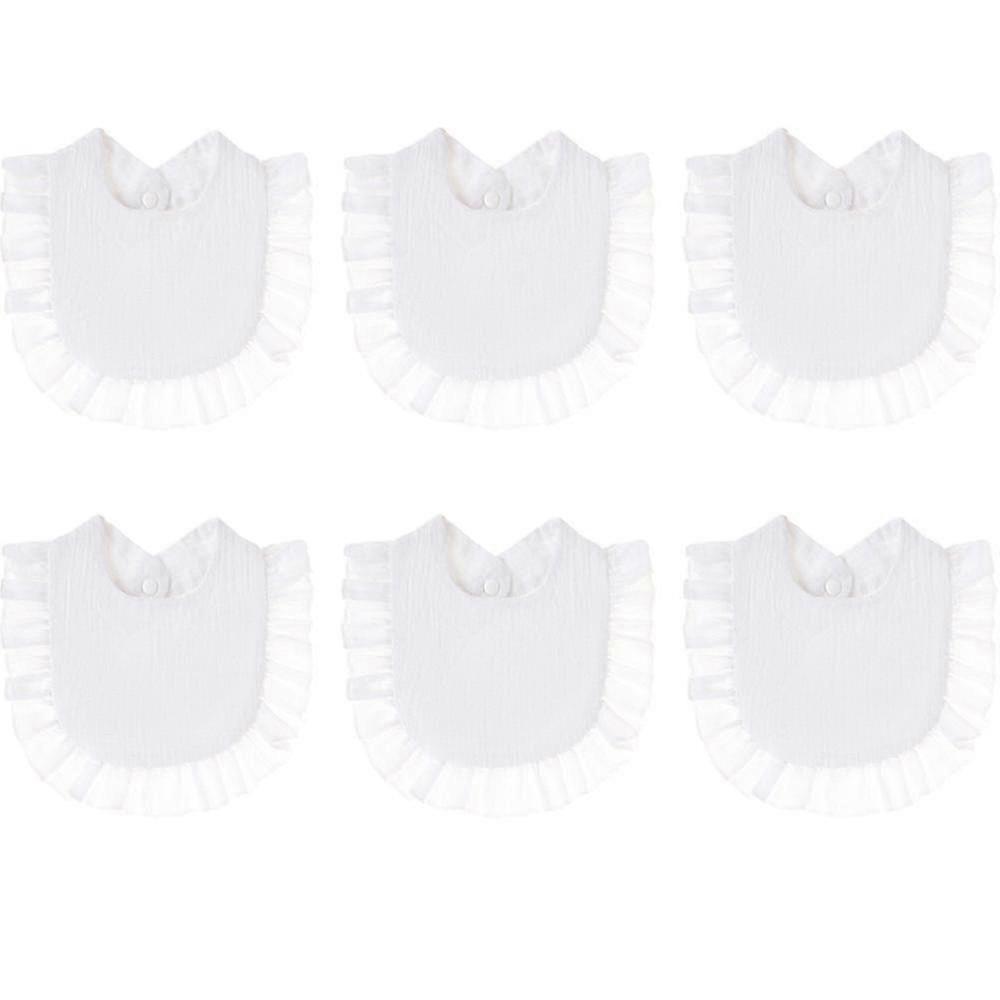 6-pack babyhaklappar i bomull