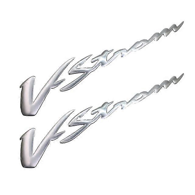 1 Pair 3D Chrome Motorcycle Emblem Badge Decals Scooter Motorbike Reflective Vehicle Decals For Suzuki Vstrom 250 DL 650 1000 XT