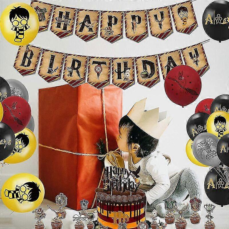 Birthday Party Decorations Harry Potter Balloons Happy Birthday Banner ...