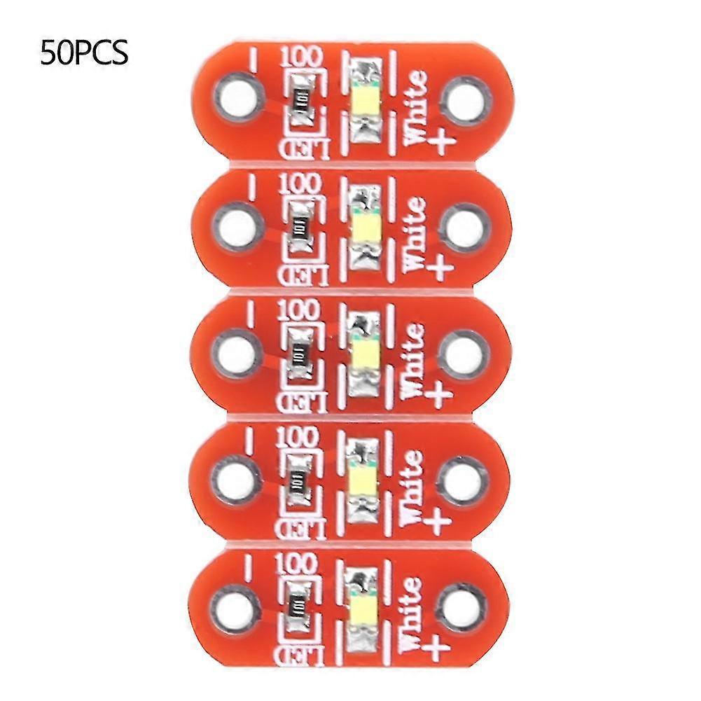 LilyPad LED Module White 50 Pcs Wearable Surface Mounted DIY Kit for Arduino 3 to 5V